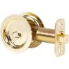Stone Harbor Hardware Round Pocket Door Lock, Privacy Function, 2-3/4" Backset, Polished Brass view 4