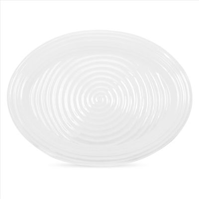Portmeirion Sophie Conran Large Platter 20 Inch  Fine Porcelain Oval Serving Dish, Durable Dinnerware Plate for Roasts, Vegetables, Sandwiches  Freezer, Oven, Microwave & Dishwasher Safe