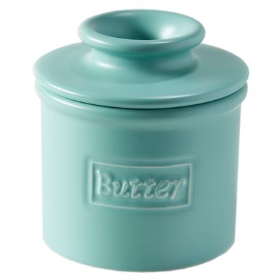 Butter Bell - The Original Butter Bell crock by L Tremain, a Countertop French Ceramic Butter Dish Keeper for Spreadable Butter, Caf Matte Collection, Aqua