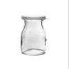 Old Fashioned Heavy Glass Half Pint Milk Bottle, Decanter Cream Server. With Lid (1 pack) view 2