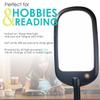 HomeConcept Slim Design LED Bright Reader Natural Daylight Full Spectrum Desk Lamp Black view 4