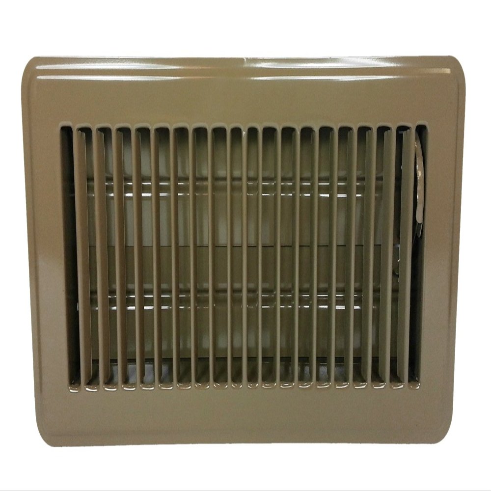 Hart & Cooley 421 4x10 GS HVAC Diffuser, 4" H x 10" W, 421 Steel Diffuser for Floor - Golden Sand (010717)