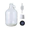 FastRack 1 gal Jug W/Twin bubble Airlock, Polyseal Lid, #6.5 Drilled Stopper view 1