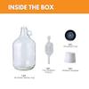 FastRack 1 gal Jug W/Twin bubble Airlock, Polyseal Lid, #6.5 Drilled Stopper view 2