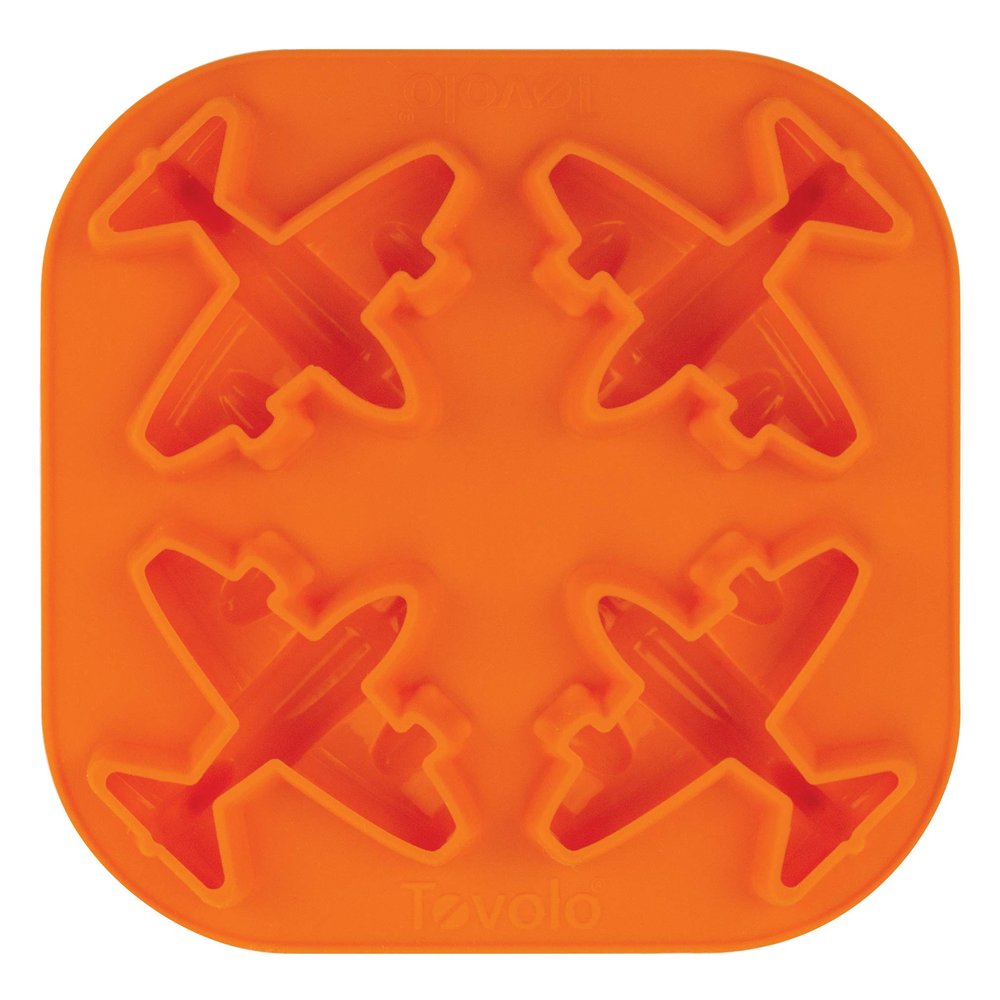 Tovolo Novelty Airplane Ice Cube Mold Trays, Flexible Silicone, Dishwasher Safe