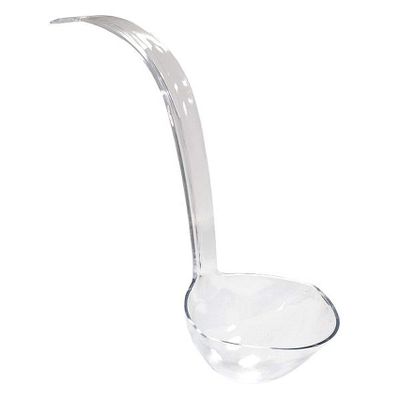 Party Essentials Hard Plastic 5-Ounce Punch Bowl/Serving Ladle, 1-Count, Clear