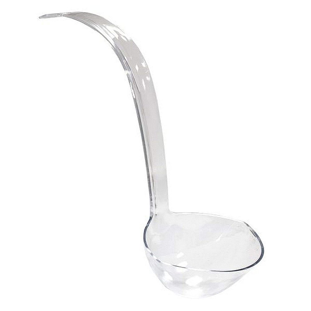 Party Essentials Hard Plastic 5-Ounce Punch Bowl/Serving Ladle, 1-Count, Clear