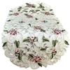 Doily Boutique Table Runner Embroidered with Light Pink Cutwork Roses, Size 44 x 15 inches view 1