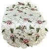 Doily Boutique Table Runner Embroidered with Light Pink Cutwork Roses, Size 44 x 15 inches view 2