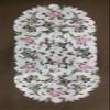 Doily Boutique Table Runner Embroidered with Light Pink Cutwork Roses, Size 44 x 15 inches view 3
