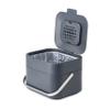 Joseph Joseph Intelligent Waste Compost Bin Food Waste Caddy with Odor Filter and Ventilation, 1 gallon / 4 liters, Graphite view 1