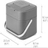 Joseph Joseph Intelligent Waste Compost Bin Food Waste Caddy with Odor Filter and Ventilation, 1 gallon / 4 liters, Graphite view 3
