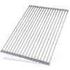 Hhyn Roll Up Dish Drying Rack 20.5"(L) x 13.8"(W) - Stainless Steel and Silicone Dish Drying Mat Over The Sink Foldable Drain Rack Multipurpose Dish Drainer Extra Large, Gray view 1