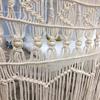 Flber Macrame Curtain Macrame Wall Hanging Macram Handwoven Boho Wedding Backdrop Kitchen Curtains,52" Wx56 H view 3