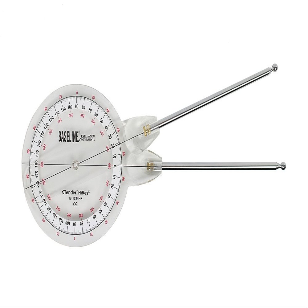 Baseline 12-1036 Extendable Goniometer, 360 Degree Range, Extendable Arms (9", 36")