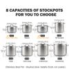 Cooks Standard Stockpots Stainless Steel, 8 Quart Professional Grade Stock Pot with Lid, Silver view 2