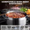 Cooks Standard Stockpots Stainless Steel, 8 Quart Professional Grade Stock Pot with Lid, Silver view 3