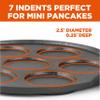 Commercial CHEF Cast Iron Pancake Pan, Silver Dollar Pancake Griddle, Easy to Clean & Heats Evenly, Makes 7 Mini Silver Dollar Pancakes view 3