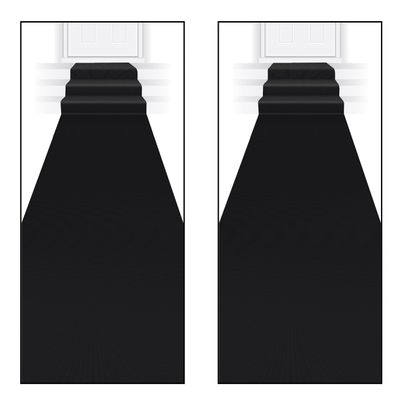 Beistle 2-Piece Carpet Runner in Black, Classic Party Decorations, Elegant Party Decor for Birthday, Award Night, Formal Event, 24" x 15'