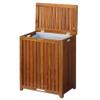 Oceanstar Solid Wood Spa Laundry Hamper 24.75 in high x 20 in Wide x 13.25 in deep, Brown view 1