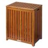 Oceanstar Solid Wood Spa Laundry Hamper 24.75 in high x 20 in Wide x 13.25 in deep, Brown view 4