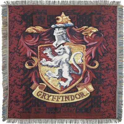 Northwest Harry Potter Woven Tapestry Throw Blanket, Designer Home Dcor, Modern, Unique Gift, 48" x 60", Gryffindor Shield