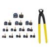 13 Pair Stiletto Tip Replacement Kit High Heel Dowel Pliers Set Includes 13 Pairs Tip Taps in Different Sizes and a Stiletto Pliers-3.0mm Core Black Tips view 1