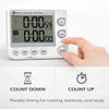 Bjerg Instruments Dual Digital Kitchen Timer  Count Up & Countdown Timer with Large LCD Display, Magnetic Back, Loud Alarm, Stand-Up Design (White) view 4