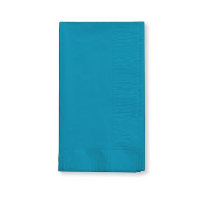 Creative Converting Touch of Color 2-Ply 50 Count Paper Dinner Napkins, Turquoise