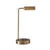 Adesso 5W LED Desk Lamp Qi Wireless Charging for Smartphones & USB Port, Adjustable Shade Antique Brass Lamp for Home Office, Dorm, Bedroom, 16.5 Tall view 1