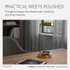 Adesso 5W LED Desk Lamp Qi Wireless Charging for Smartphones & USB Port, Adjustable Shade Antique Brass Lamp for Home Office, Dorm, Bedroom, 16.5 Tall view 3