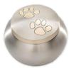Pawsitively Cherished Unique Brass Cremation Urn for Ashes - Dogs, Cats and Medium-Sized Pets - Pewter/Gold - Medium view 1