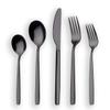 Berglander 20 Piece Titanium Black Plated Stainless Steel Flatware Set, 20 Pieces Silverware Set, Cutlery Set, Service for 4 (shiny Black) view 1