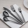 Berglander 20 Piece Titanium Black Plated Stainless Steel Flatware Set, 20 Pieces Silverware Set, Cutlery Set, Service for 4 (shiny Black) view 2