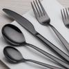 Berglander 20 Piece Titanium Black Plated Stainless Steel Flatware Set, 20 Pieces Silverware Set, Cutlery Set, Service for 4 (shiny Black) view 3