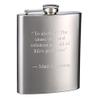 Hip Flask Holding 8 oz - Metallic Grey, Stainless Steel, Laser Welded, Leakproof, Powdercoated Rustproof Finish view 1