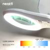 Neatfi (New Model) Bifocals 1,200 Lumens LED Magnifying Floor Lamp with Rolling Base, 5 Diopter with 20 Diopter, Dimmable, Adjustable Arm (5 Inches, White) view 2