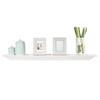 WELLAND White Finished 48 inch Pine Wood Fireplace Mantel Shelf Wall Mounted,Corona Crown Molding Floating Wall Picture Ledge Shelves view 1