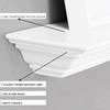 WELLAND White Finished 48 inch Pine Wood Fireplace Mantel Shelf Wall Mounted,Corona Crown Molding Floating Wall Picture Ledge Shelves view 3