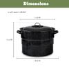 Granite Ware 8 Piece Enamelware Water bath canning Pot with Canning kit and Rack. Canning Supplies Starter Kit view 3