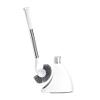 simplehuman Toilet Brush with Caddy, Stainless Steel, White view 1