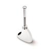 simplehuman Toilet Brush with Caddy, Stainless Steel, White view 4