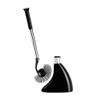 simplehuman Toilet Brush with Caddy Stainless Steel, Black view 1