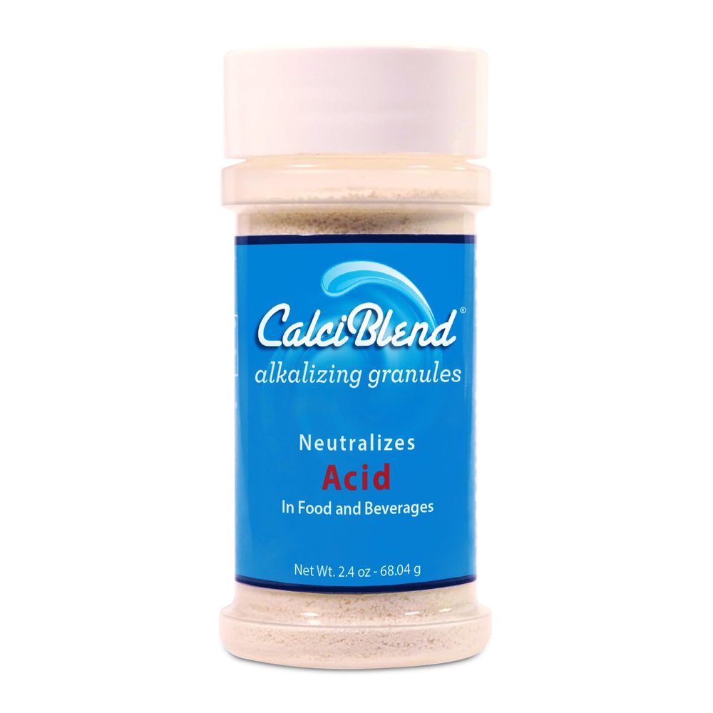 CalciBlend Alkalizing Granules 2.4oz Shaker Bottle All Natural Acid Reducer Powder for Food and Beverages, Promotes pH Balance, Keto Friendly, Non-GMO, Sugar and Calorie Free, for Digestive Comfort