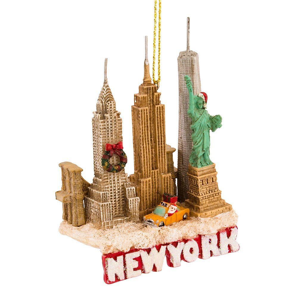 Kurt Adler City Travel New York City Ornament, 3.25-Inch