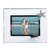 Beachcombers Pewter Starfish Glass Picture Photo Frame Beach Coastal Tropical Ocean Vacation Memories Gift Home Decor 4"X6" White view 1