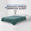 YnM Cooling Weighted Blanket for Adults, 15lbs Heavy Bed Throw for One Person of 140lbs, Perfect for Hot Sleepers or Warm Climates with Rayon/Glass Beads(48x72 Inches,Twin/Full Bed, Sea Grass) view 3