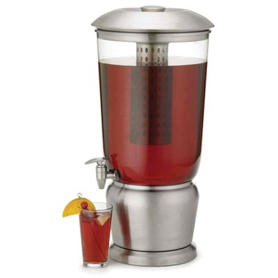 TableCraft 85 Large 5 Gallon Drink Dispenser with Fruit Infuser & Stand, BPA-Free Tritan & Stainless Steel, Ideal for Catering, Buffet, Home Use, Cold Beverage Dispenser