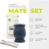 BALIBETOV Stainless Steel Double-Wall Mate Cup And Bombilla Set - Yerba Mate set Includes One Yerba Mate Cup, 2 Bombillas Mate (Straw) & Brush - Easy to Clean view 2
