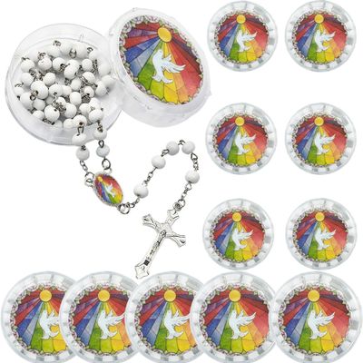 WE Holy Spirit Confirmation Rosary (12 PCS) Scented Rosary Favor for Guests with Gift Box